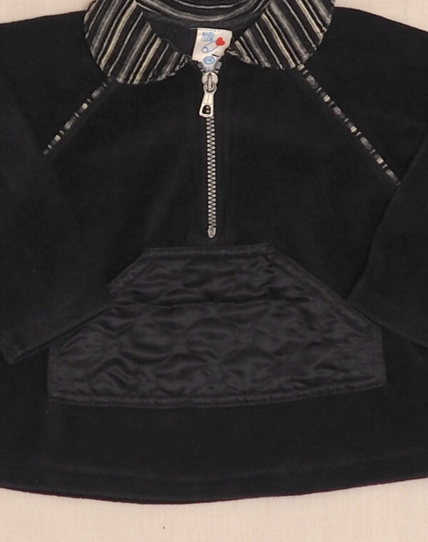 Velvet zip-up sweater