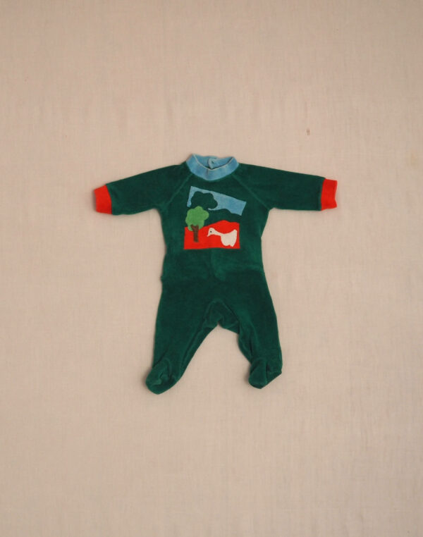 Goose velvet appliqué pyjamas 1970