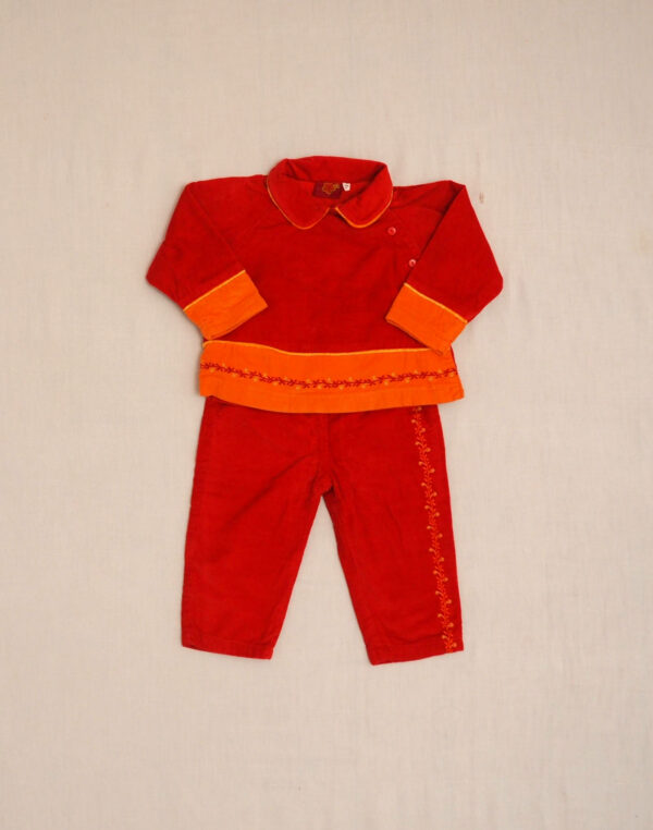 Velvet jacket & pants set