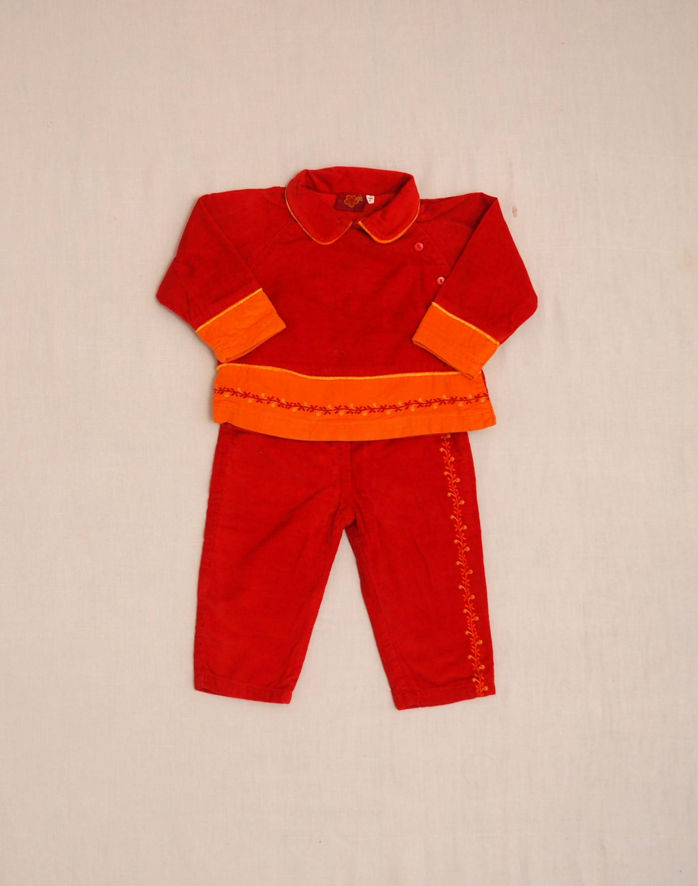Velvet jacket & pants set