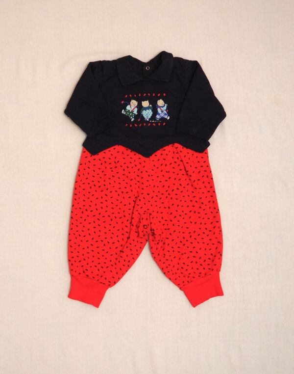 Little cats fleece jumpsuit