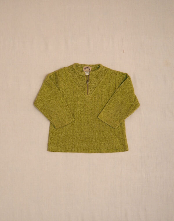 Green wool chenille sweater
