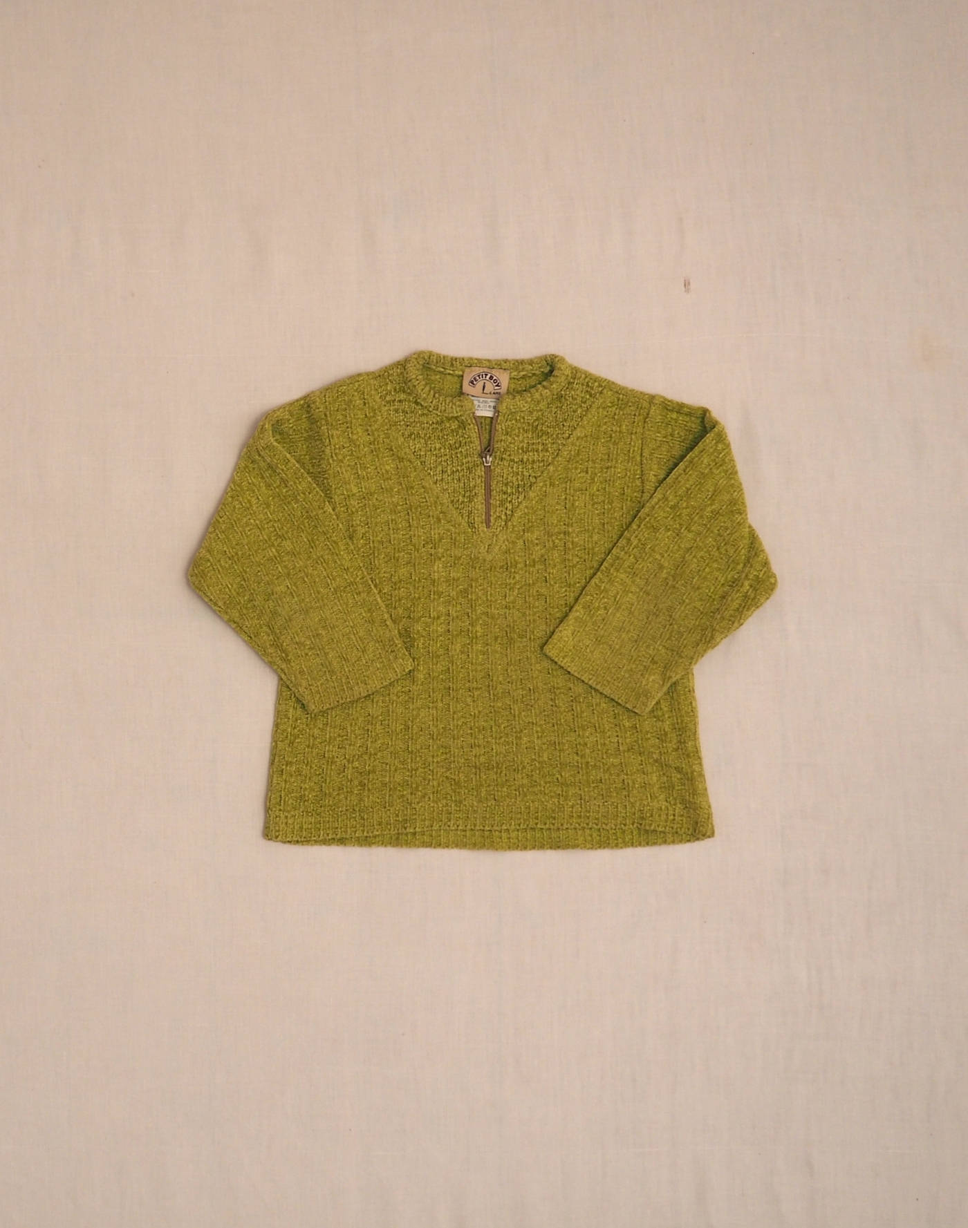 Green wool chenille sweater
