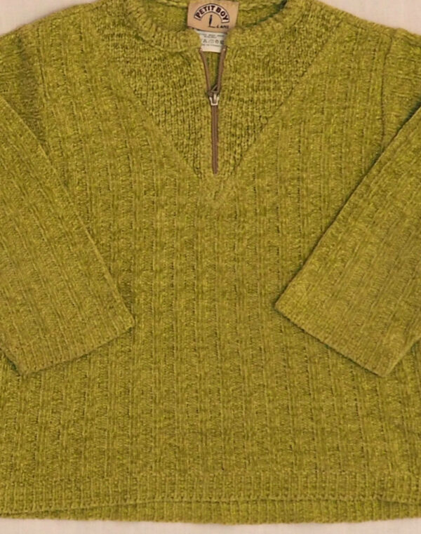 Green wool chenille sweater