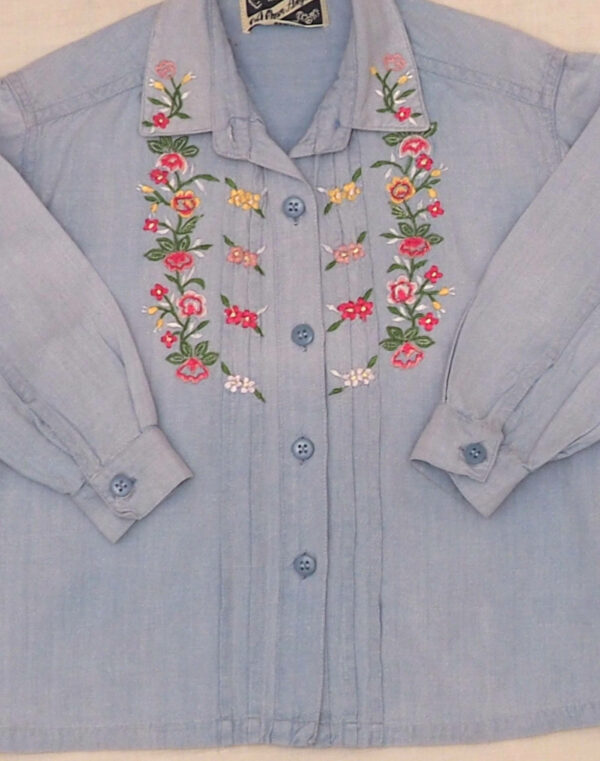 Blue embroidered shirt