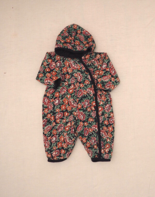 Hooded fleece jumpsuit