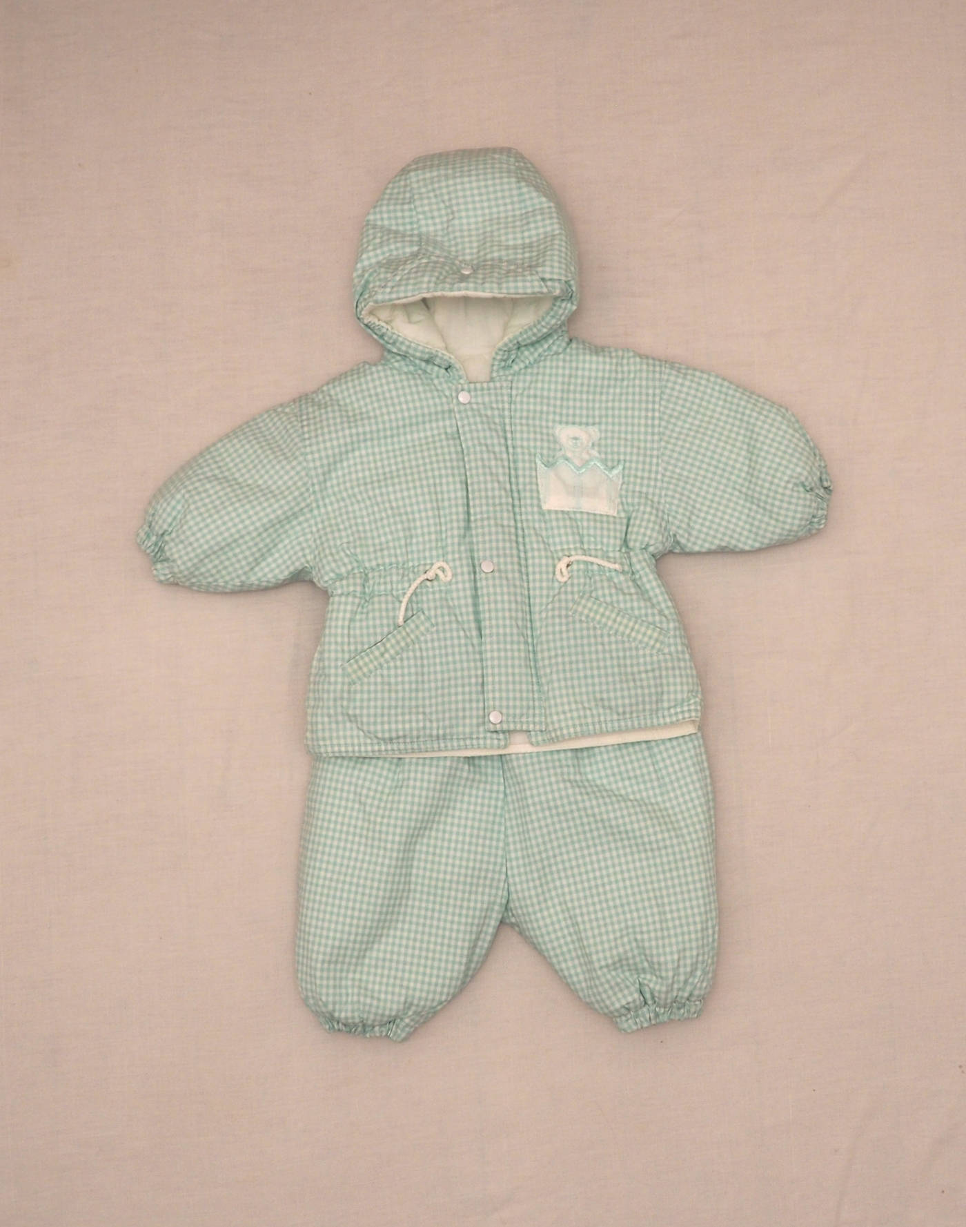 Gingham ski coat and pants