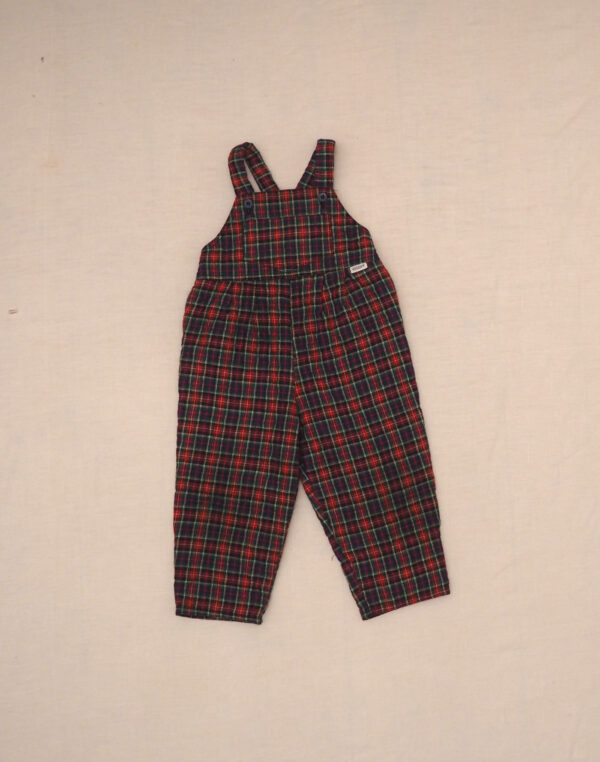 Quilted tartan overalls