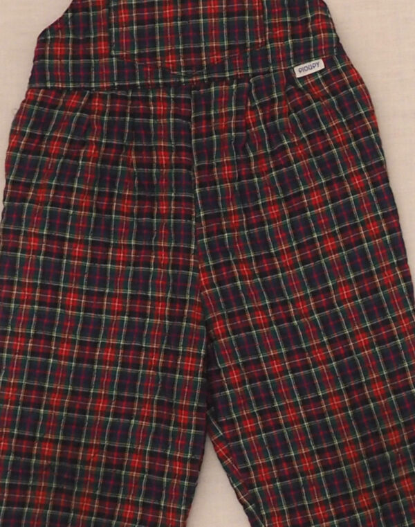 Quilted tartan overalls