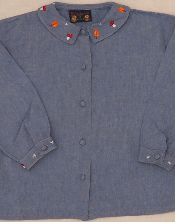 Embroidered chambray shirt