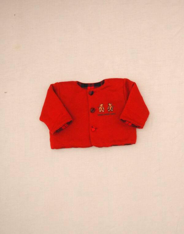 Bear embroidered fleece jacket
