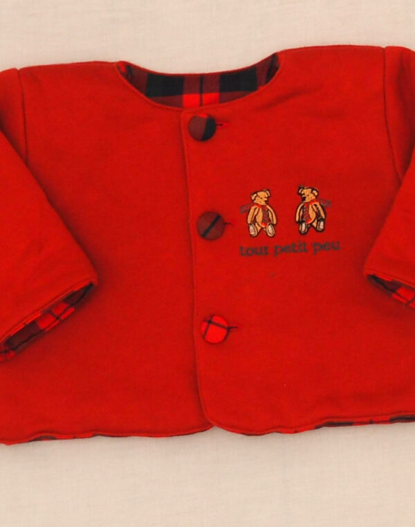 Bear embroidered fleece jacket