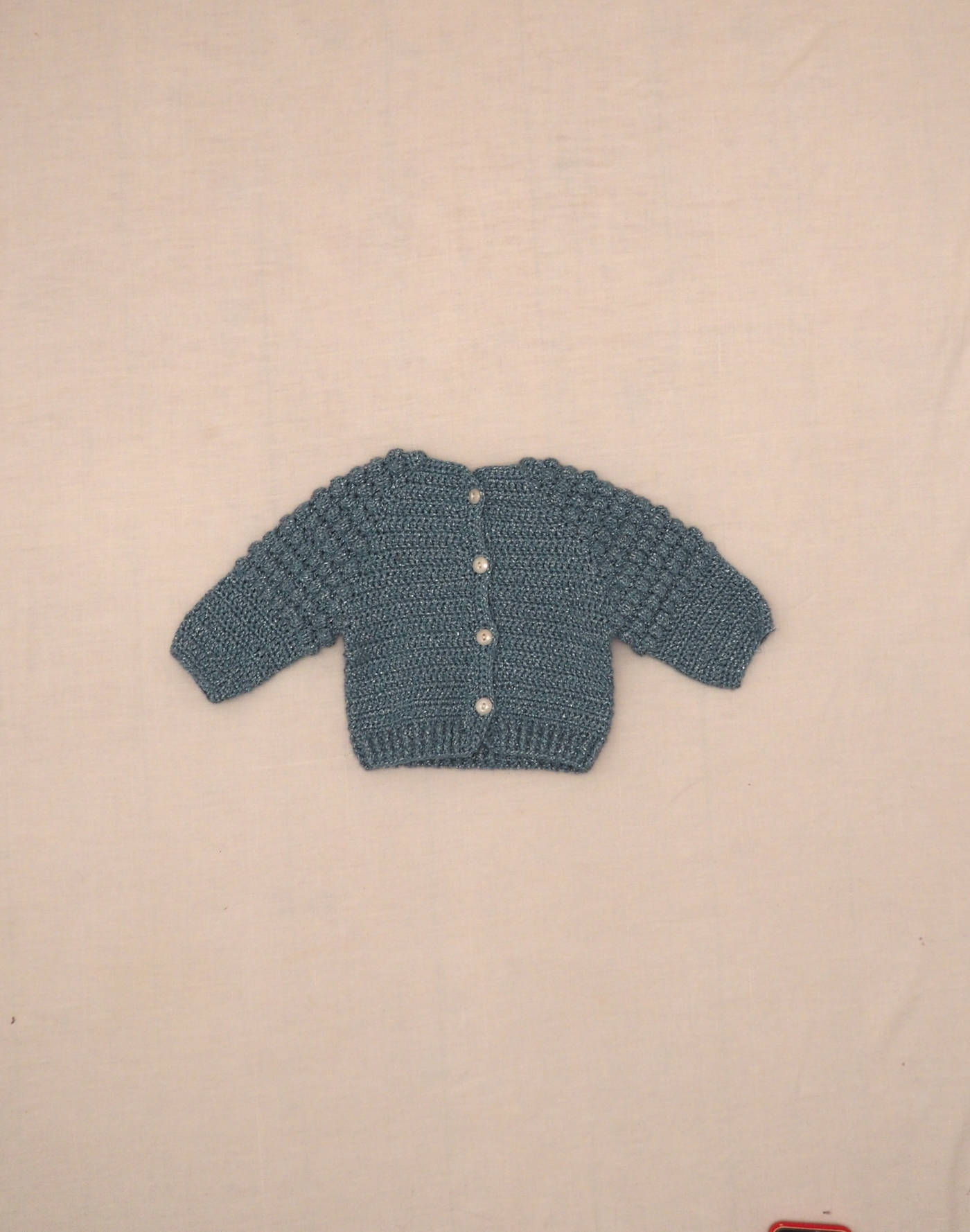 Cardigan irisé tricoté main