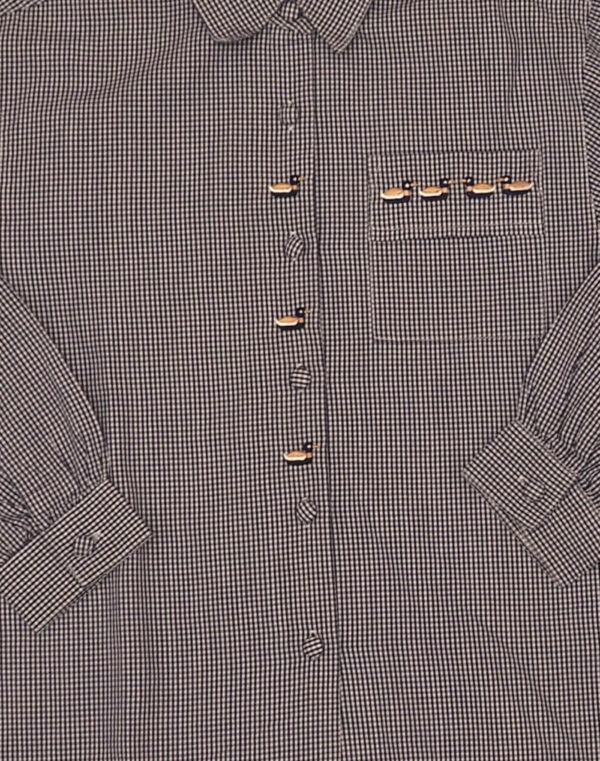 Embroidered gingham shirt 8 years