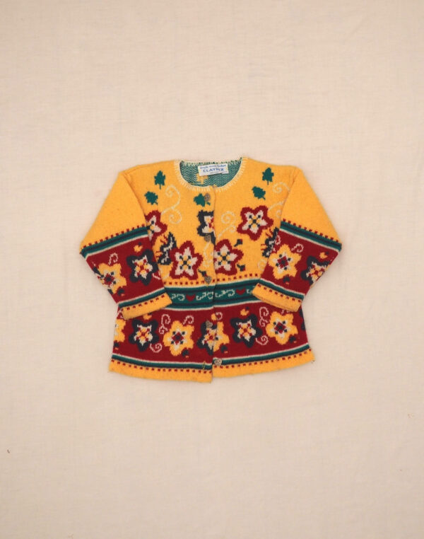 Floral jacquard cardigan