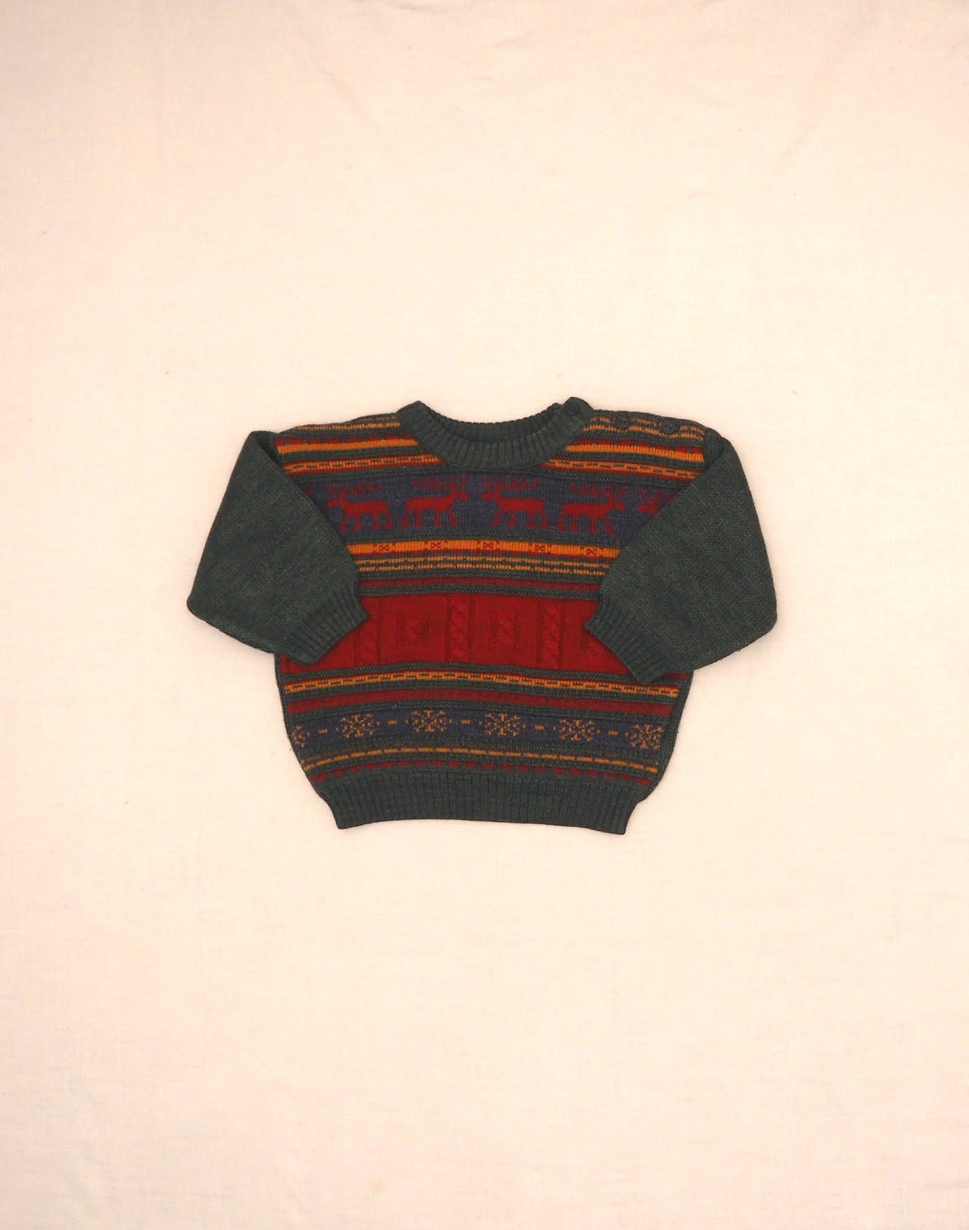 Jacquard reindeer sweater