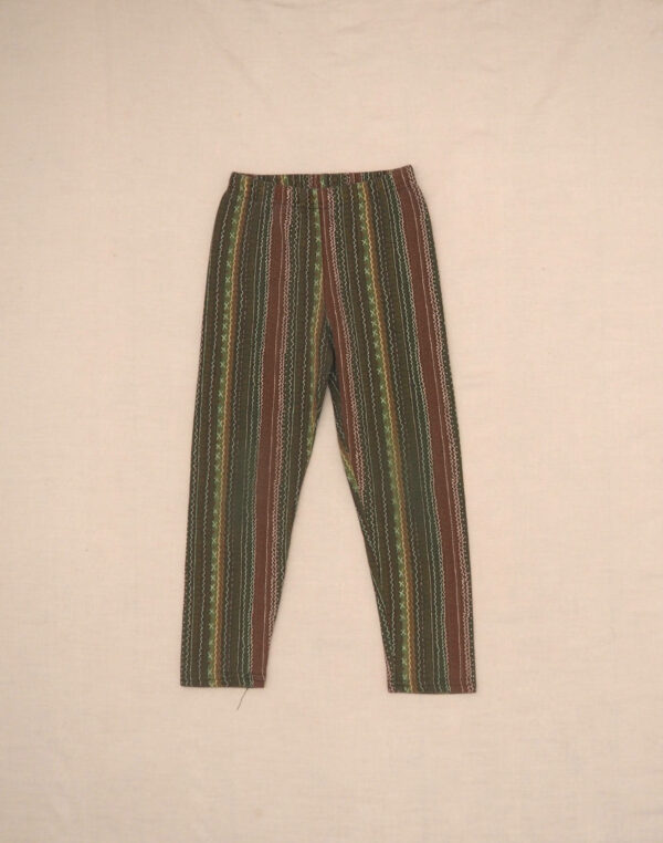 Patterned ribbed leggings