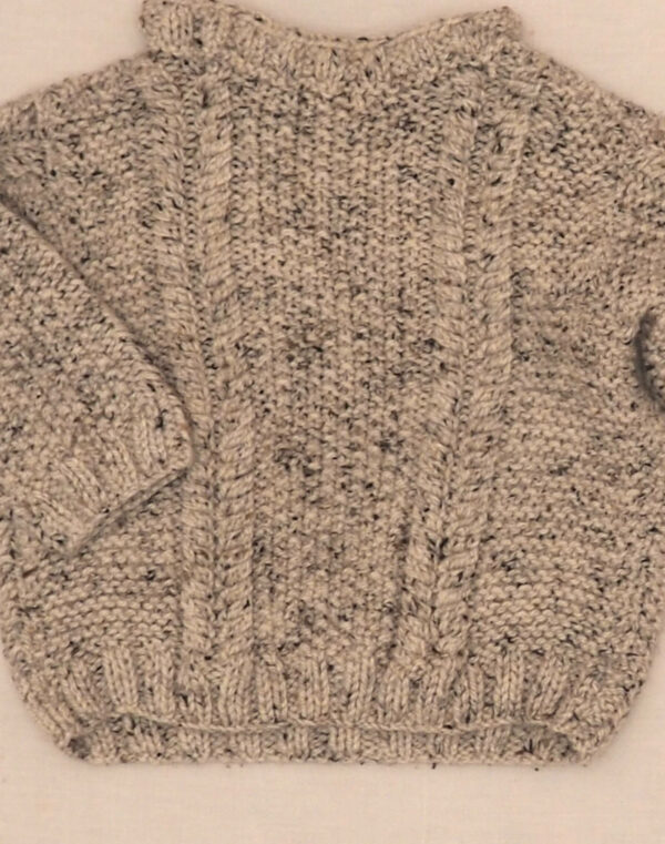 Hand-knitted mottled sweater