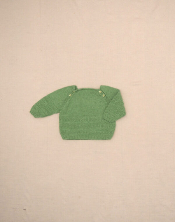 Pull texturé tricoté main