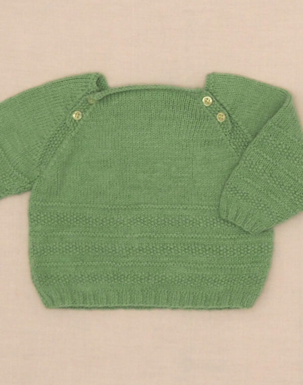 Pull texturé tricoté main