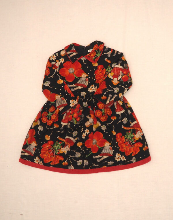 Poppy print winter dress