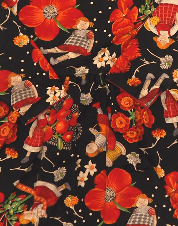 Poppy print winter dress