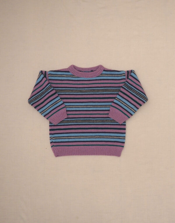 Striped hand-knitted sweater