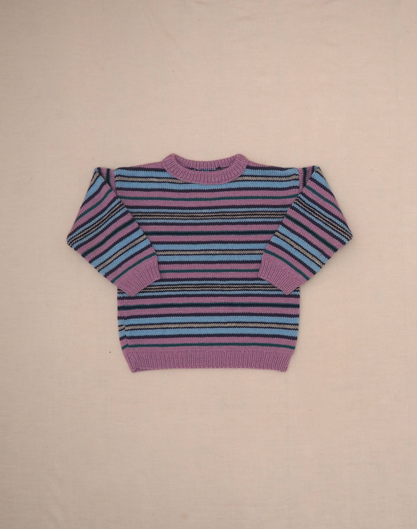 Striped hand-knitted sweater