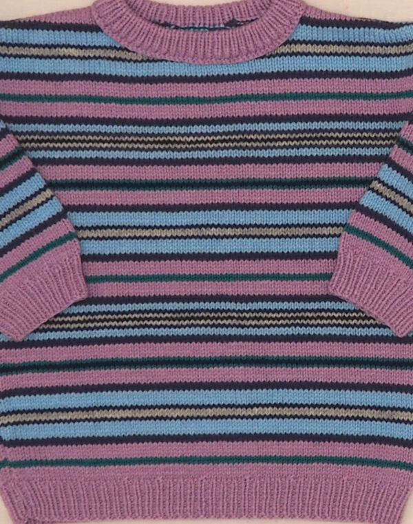 Striped hand-knitted sweater