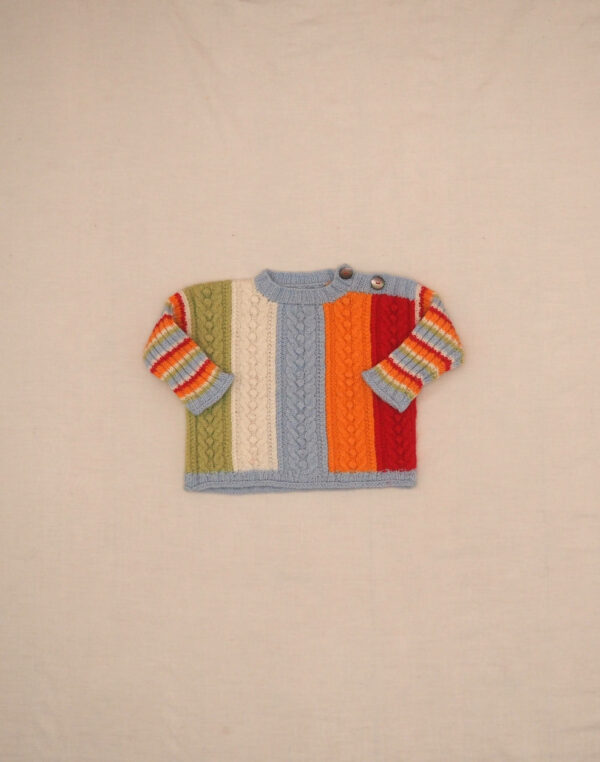 Hand-knitted cable sweater