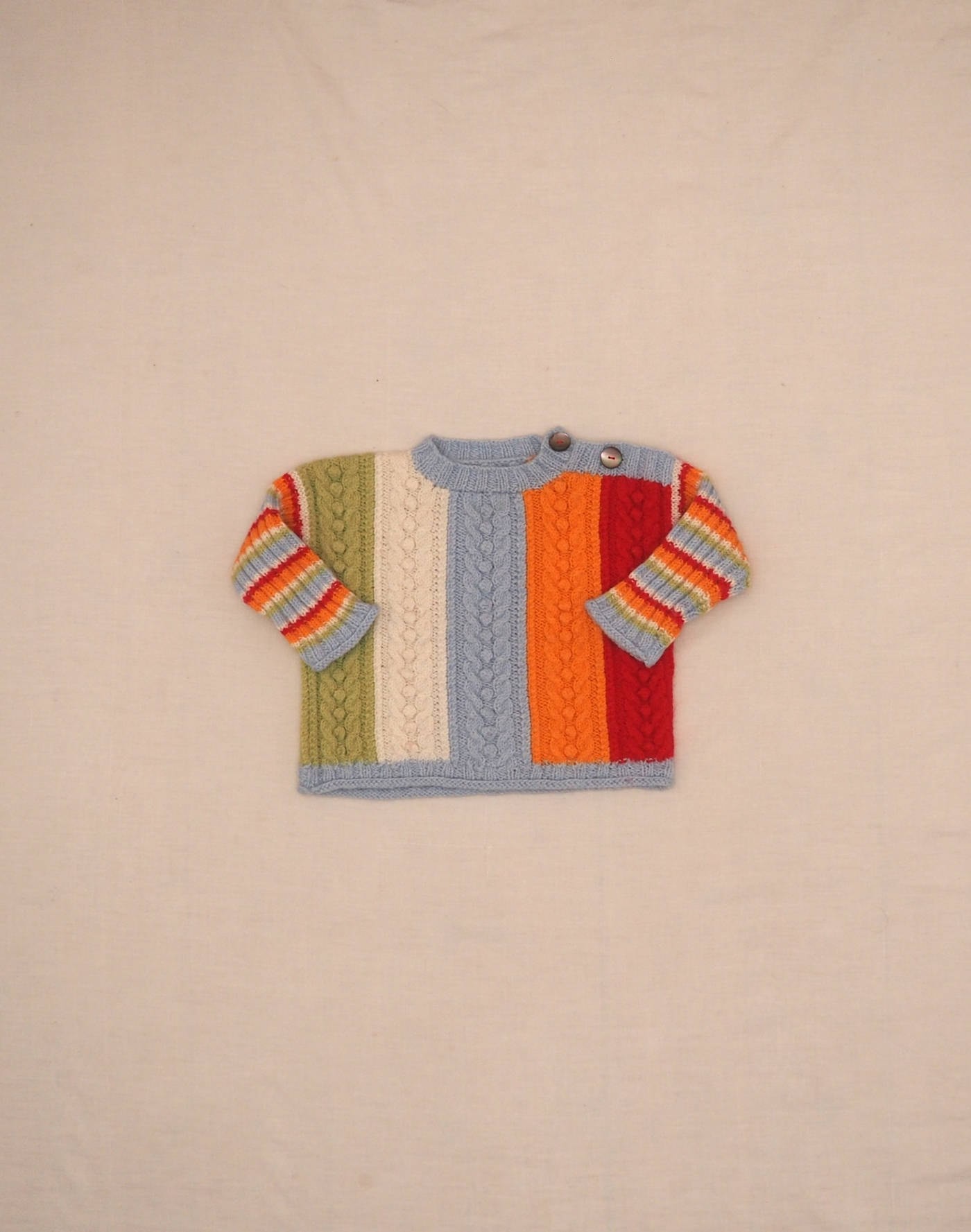 Hand-knitted cable sweater