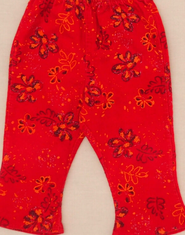 Floral velvet pants