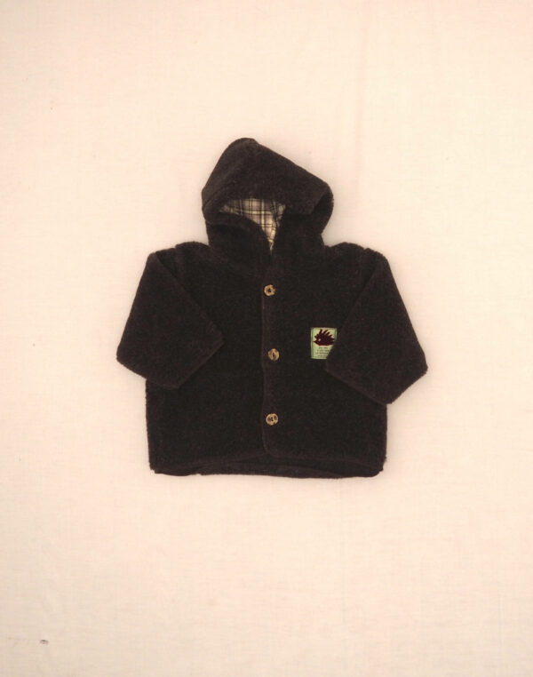 Fleece hooded jacket