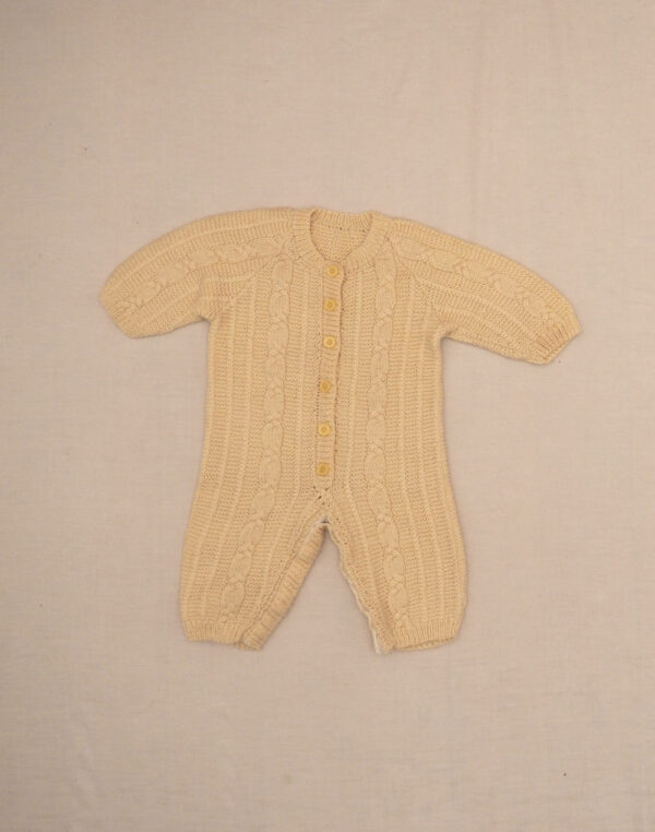 Hand-knitted twisted jumpsuit