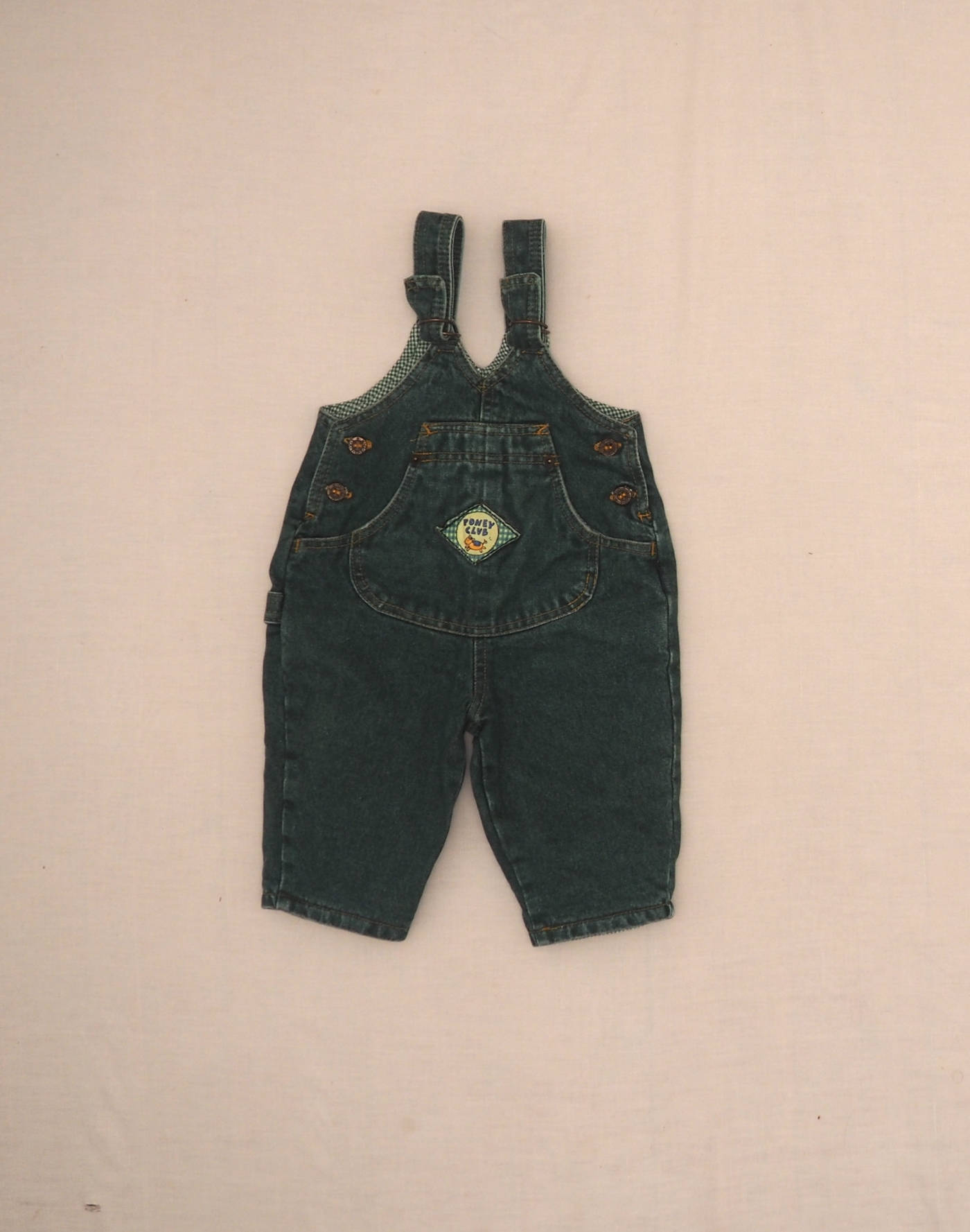 Green denim overalls Pony Club