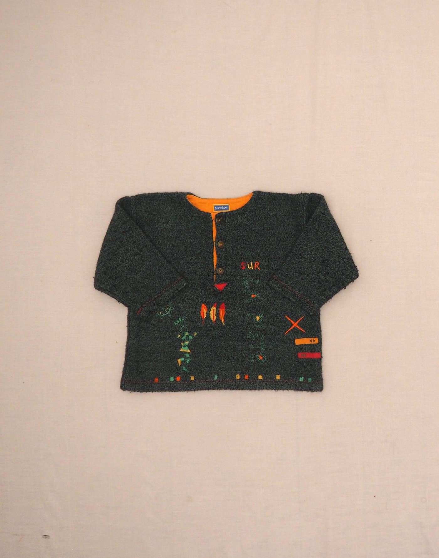 Embroidered bouclette polo shirt