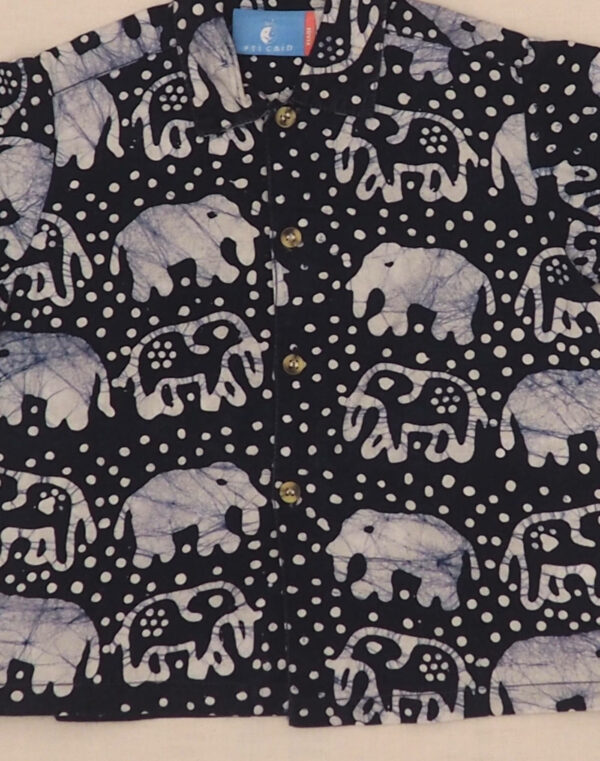 Elephants indigo shirt