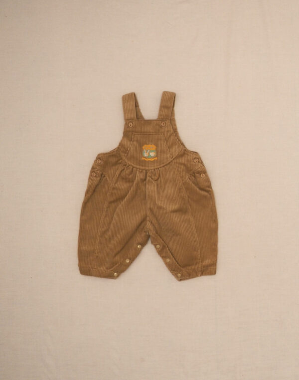 Camel velvet overalls
