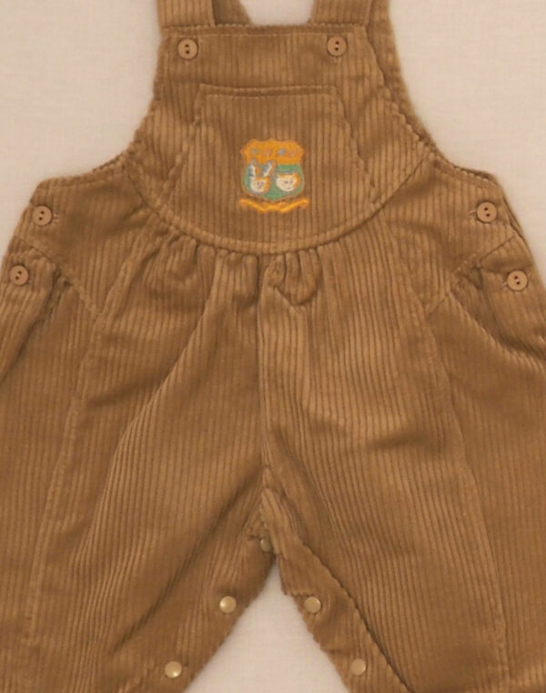 Camel velvet overalls