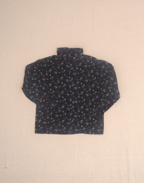 Floral velvet shirt