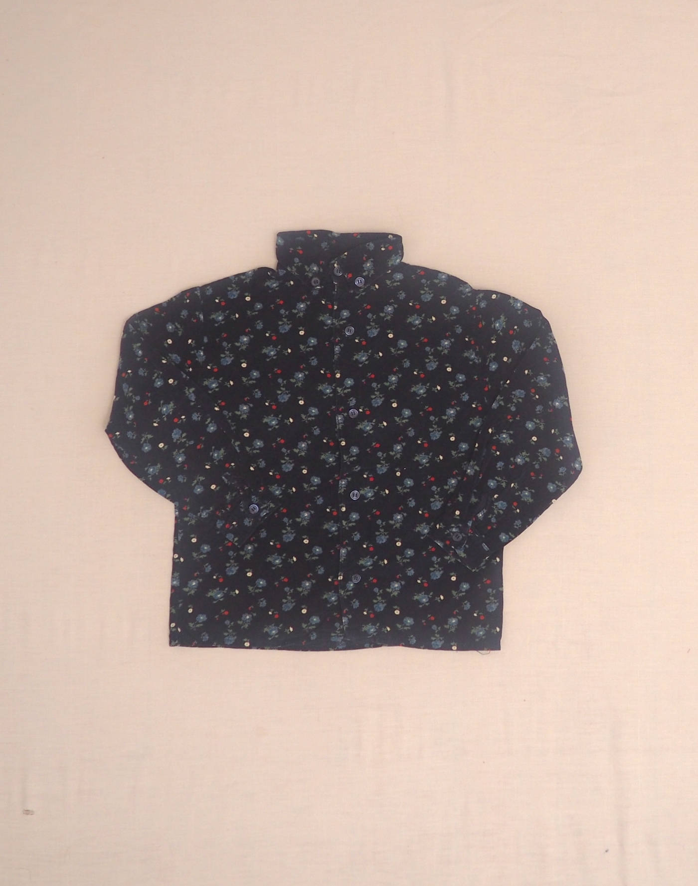 Floral velvet shirt