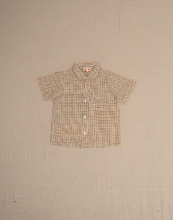 Seersucker check shirt