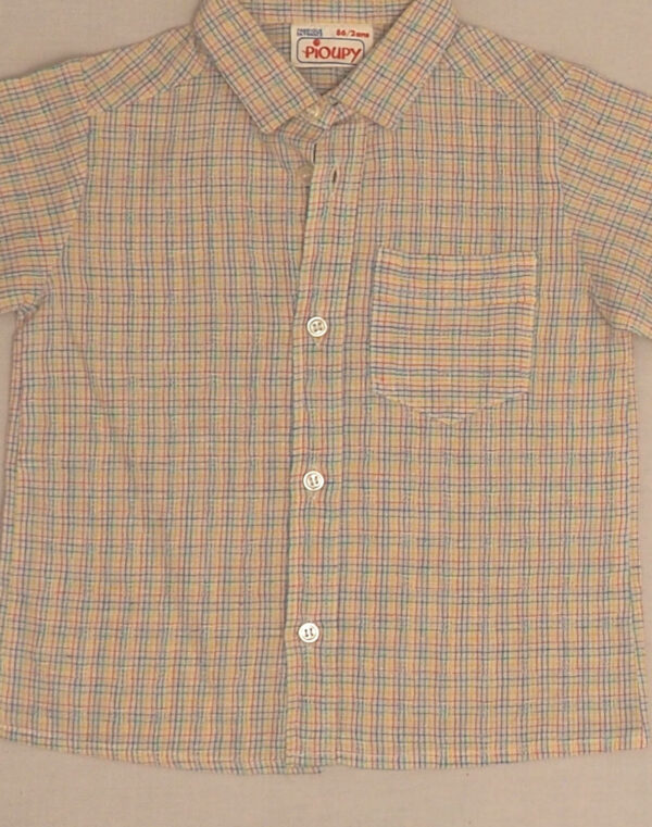 Seersucker check shirt