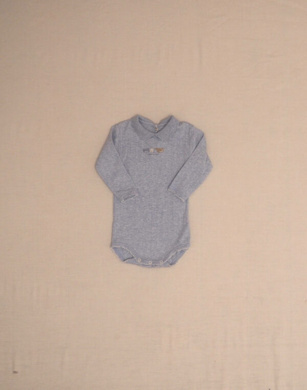 Blue mottled bodysuit Petit Bateau