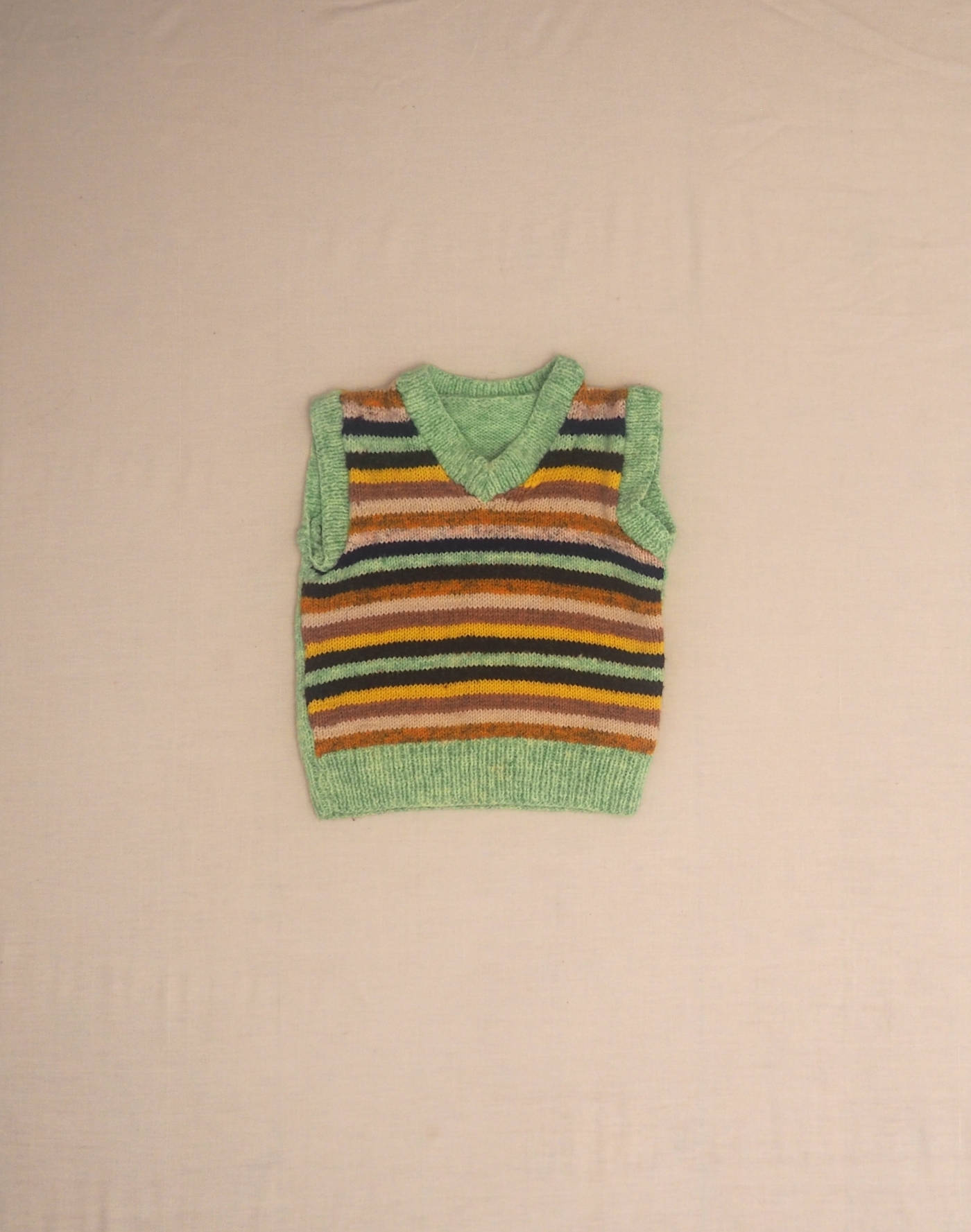 Striped hand-knit sweater