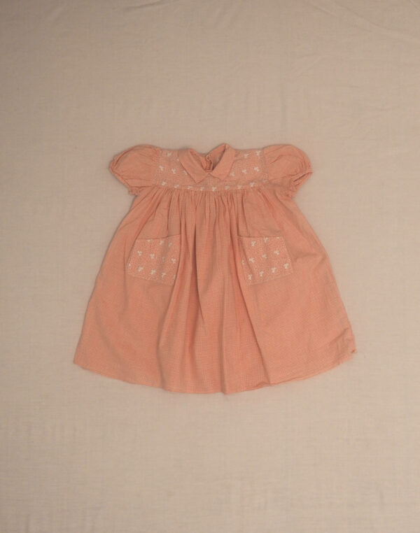 Robe vichy brodée 1950