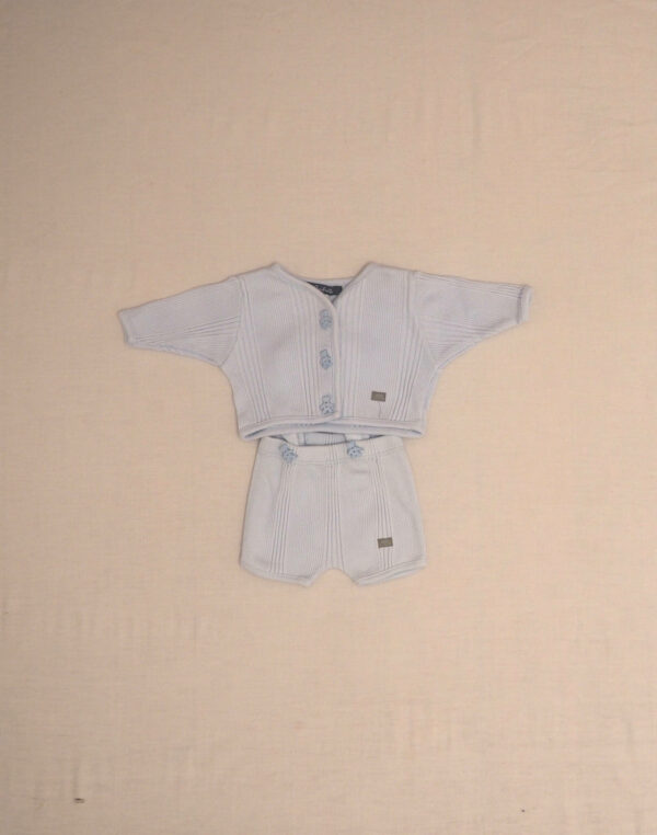 Ensemble cardigan & short boutons ours