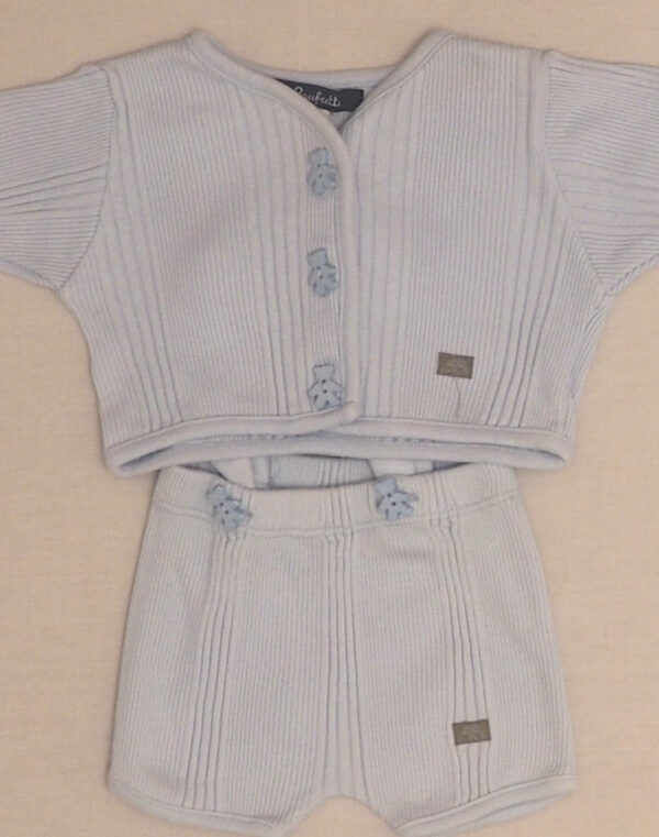 Ensemble cardigan & short boutons ours