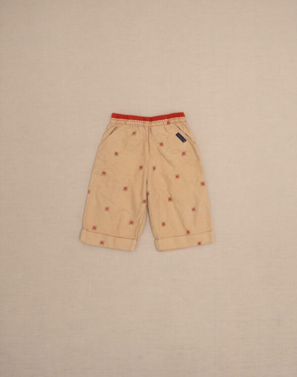 Pantalon velours à petits motifs