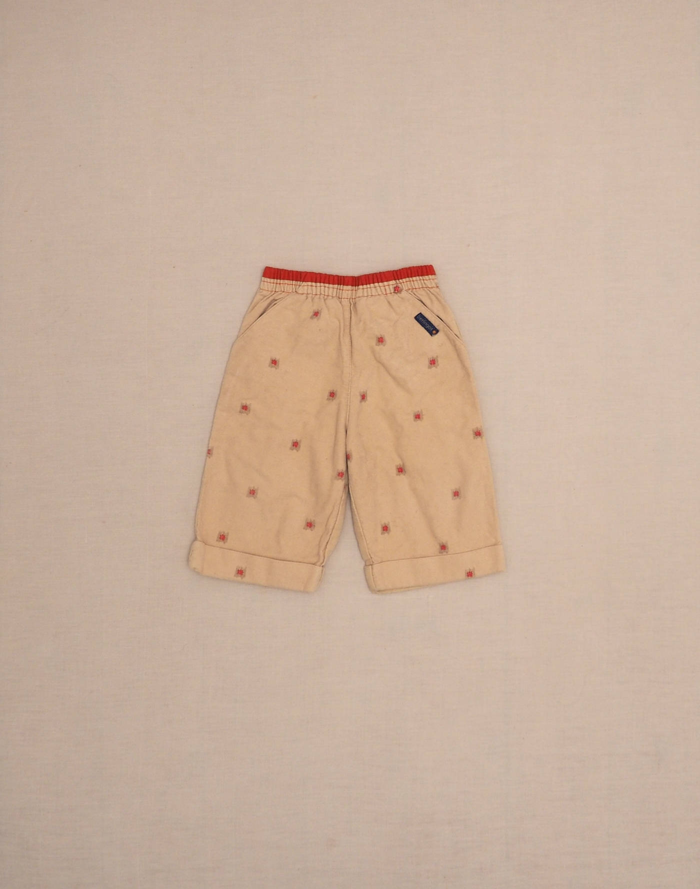 Pantalon velours à petits motifs